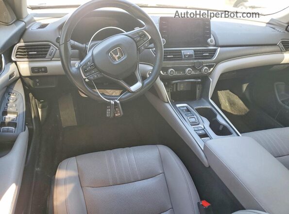1HGCV3F55KA006779 2019 HONDA ACCORD Gray წინა პანელის ხედი