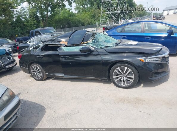 1HGCV3F55NA007239 2022 HONDA ACCORD Black უკანა სალონის ხედი