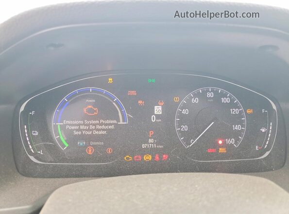 1HGCV3F55NA012960 2022 HONDA ACCORD Белый Вид щитка приборов