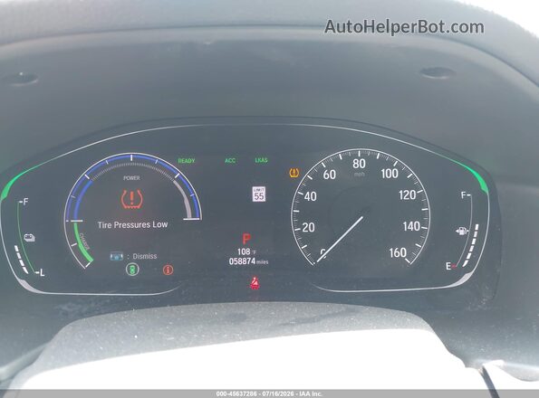 1HGCV3F58KA012964 2019 HONDA ACCORD White Вид задніх сидінь