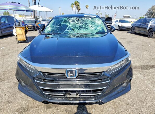 1HGCV3F58NA007249 2022 HONDA ACCORD Black Դիմացի տեսք