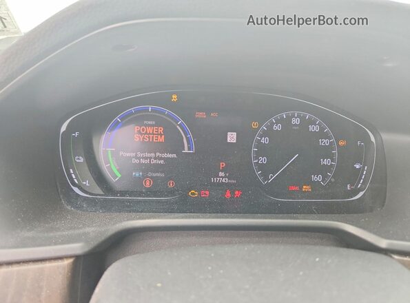 1HGCV3F59KA009829 2019 HONDA ACCORD White Vista del cuadro de instrumentos