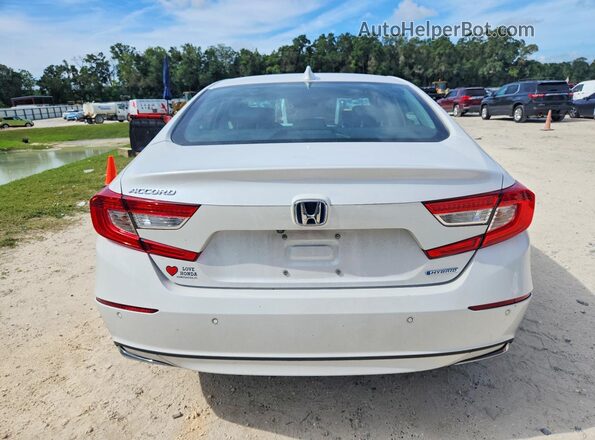 1HGCV3F59MA008666 2021 HONDA ACCORD White Rear view