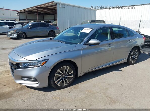 1HGCV3F5XKA005076 2019 HONDA ACCORD Gray Vista tres cuartos delantera izquierda