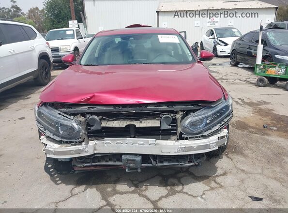 1HGCV3F5XKA011248 2019 HONDA ACCORD Red Вид щитка приладів