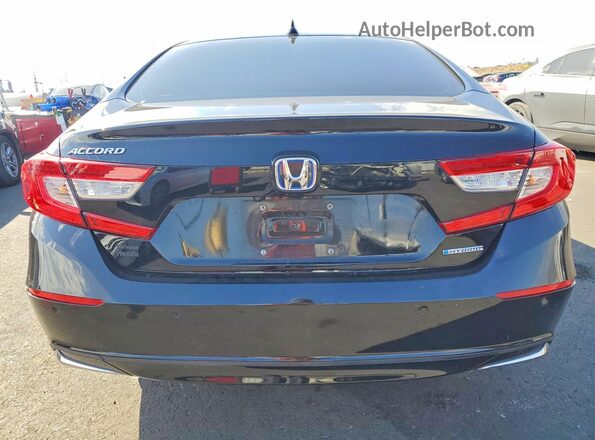 1HGCV3F5XMA023449 2021 HONDA ACCORD Black Вид ззаду