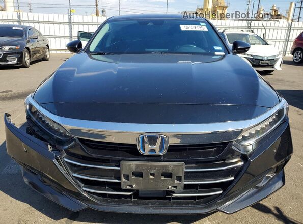 1HGCV3F5XMA023449 2021 HONDA ACCORD Black Вид спереду