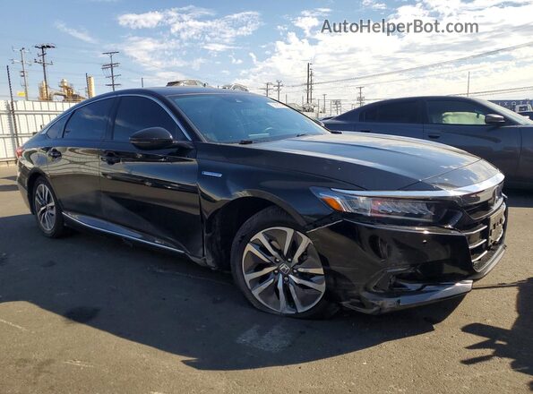 1HGCV3F5XMA023449 2021 HONDA ACCORD Black Передня права чверть