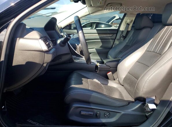1HGCV3F5XMA023449 2021 HONDA ACCORD Black Вид салону спереду