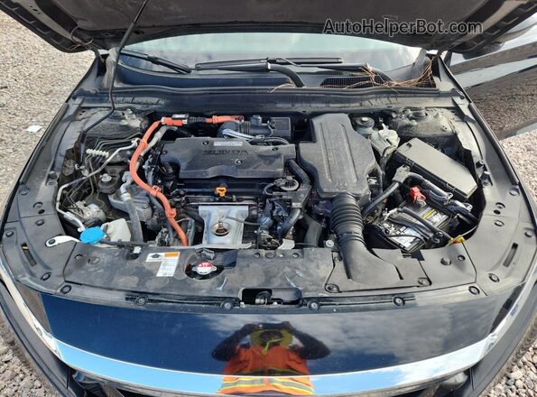 1HGCV3F6XJA005862 2018 HONDA ACCORD Black Widok wnętrza z tyłu