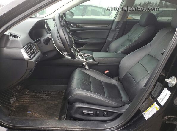 1HGCV3F90LA800058 2020 HONDA ACCORD Black Front interior view