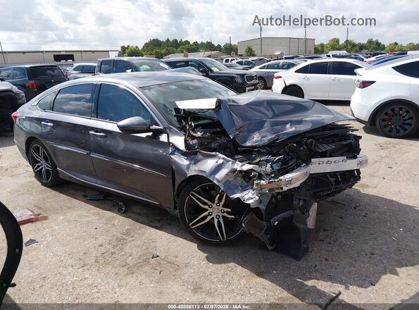 1HGCV3F92NA016760 2022 HONDA ACCORD Gray Widok wnętrza 360 stopni