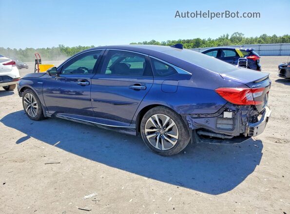 1HGCV3F94JA006242 2018 HONDA ACCORD Blue Trasero izquierdo