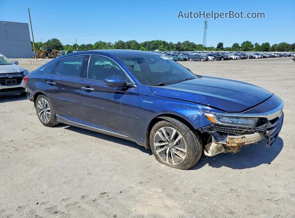 1HGCV3F94JA006242 2018 HONDA ACCORD Blue Delantero derecho
