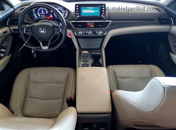 1HGCV3F97KA015776 2019 HONDA ACCORD White Առջևի վահանակի տեսք