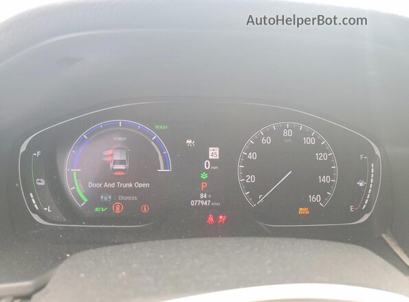 1HGCV3F97NA000232 2022 HONDA ACCORD White Instrument cluster view