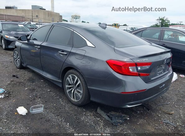 1HGCV3F98KA006522 2019 HONDA ACCORD Gray Trasero izquierdo