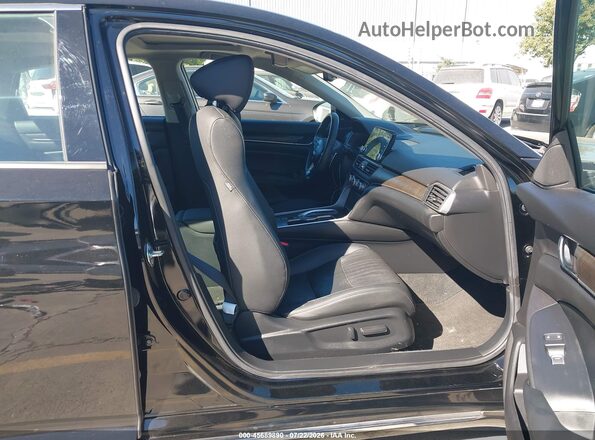 1HGCV3F98KA021344 2019 HONDA ACCORD Black Front interior view