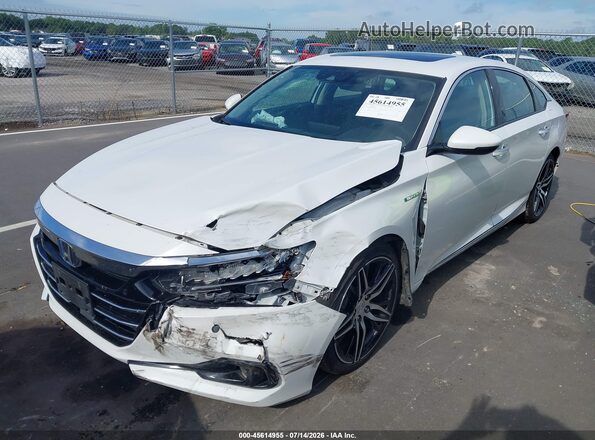 1HGCV3F98MA018642 2021 HONDA ACCORD White Առջևի ձախ երեք քառորդ տեսարան