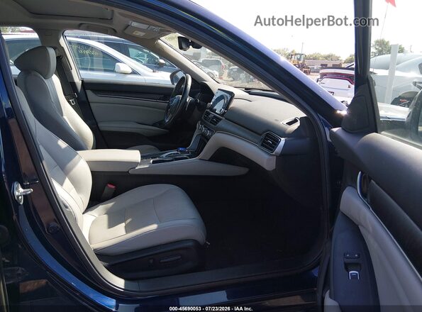 1HGCV3F9XKA015237 2019 HONDA ACCORD Blue Սալոնի դիմացի տեսք