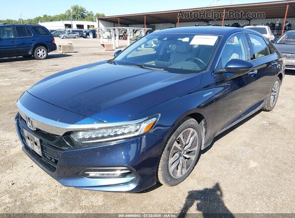 1HGCV3F9XKA015237 2019 HONDA ACCORD Blue Առջևի ձախ երեք քառորդ տեսարան