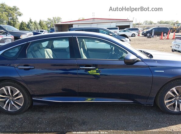 1HGCV3F9XKA015237 2019 HONDA ACCORD Blue Սալոնի հետևի տեսք