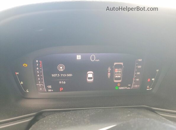 1HGCY1F21PA044924 2023 HONDA ACCORD White Вид щитка приладів