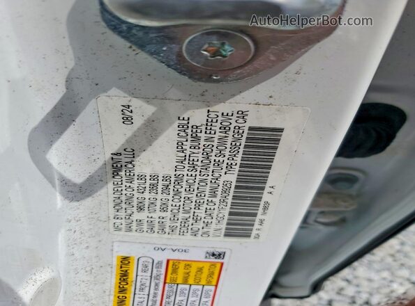 1HGCY1F23RA089253 2024 HONDA ACCORD White VIN კოდის სტიკერის ხედი