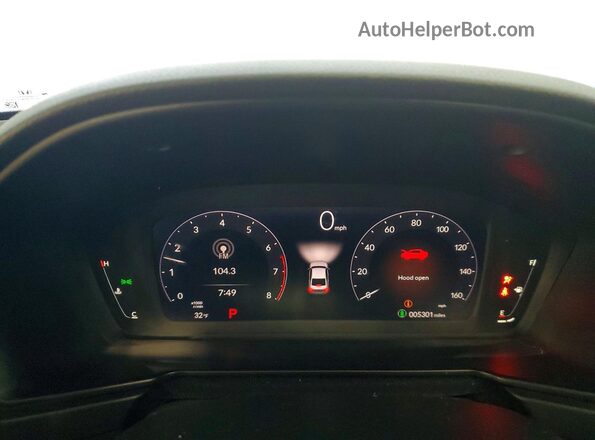 1HGCY1F24SA046319 2025 HONDA ACCORD White Vista del cuadro de instrumentos