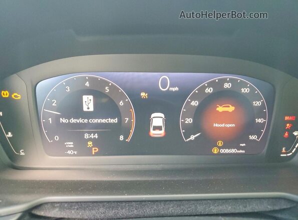 1HGCY1F27SA047934 2025 HONDA ACCORD Gray Instrument cluster view