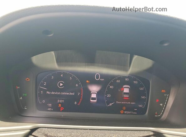 1HGCY1F28TA028603 2026 HONDA ACCORD Gray Вид щитка приладів