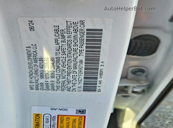 1HGCY1F29RA071484 2024 HONDA ACCORD Белый Вид подкапотного пространства