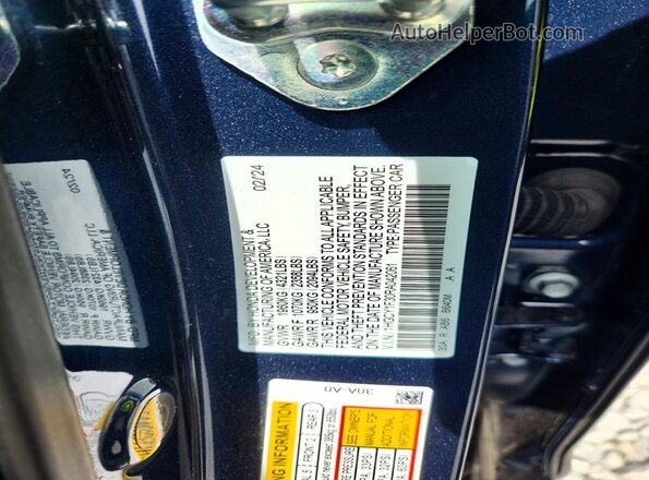 1HGCY1F30RA042061 2024 HONDA ACCORD Blue Vista del compartimento del motor