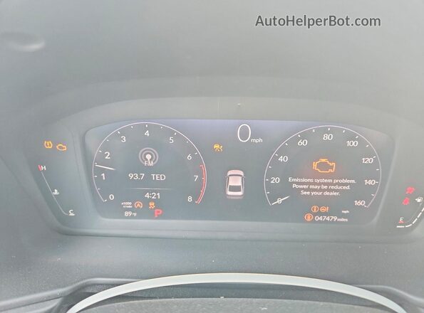 1HGCY1F32RA040604 2024 HONDA ACCORD Синий Вид щитка приборов