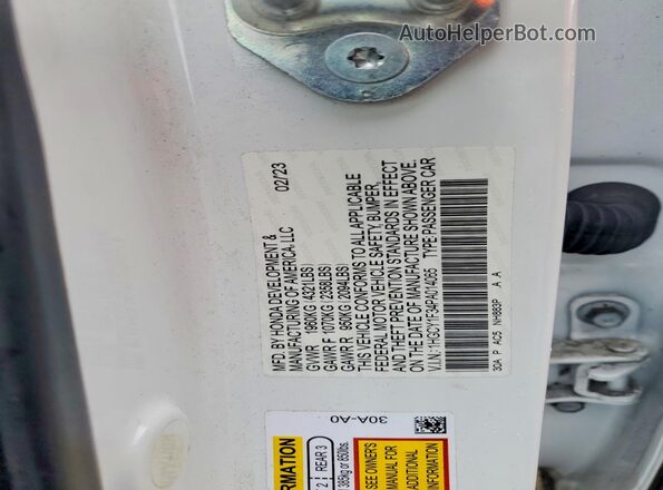 1HGCY1F34PA014065 2023 HONDA ACCORD White ძრავის განყოფილების ხედი