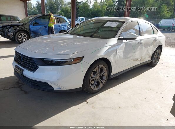 1HGCY1F36PA014293 2023 HONDA ACCORD White წინა მარცხენა ხედი სამი მეოთხედიდან