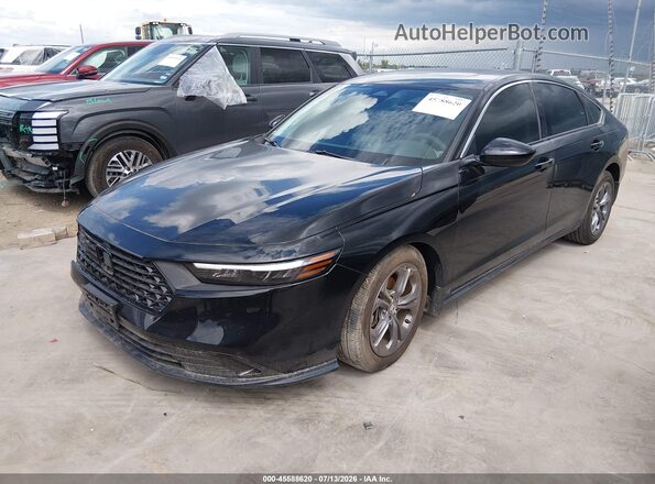 1HGCY1F36RA075386 2024 HONDA ACCORD Черный Передняя левая четверть