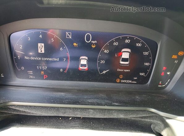 1HGCY1F37PA013315 2023 HONDA ACCORD Red ხელსაწყოთა პანელის ხედი