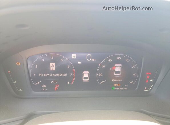 1HGCY1F38PA031919 2023 HONDA ACCORD Белый Вид щитка приборов