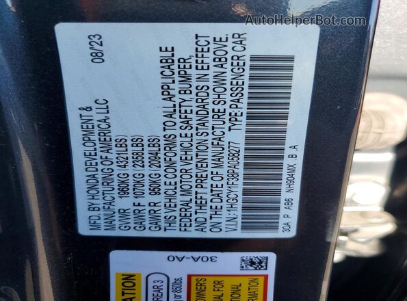 1HGCY1F38PA058277 2023 HONDA ACCORD Charcoal VIN կոդի պիտակի տեսք