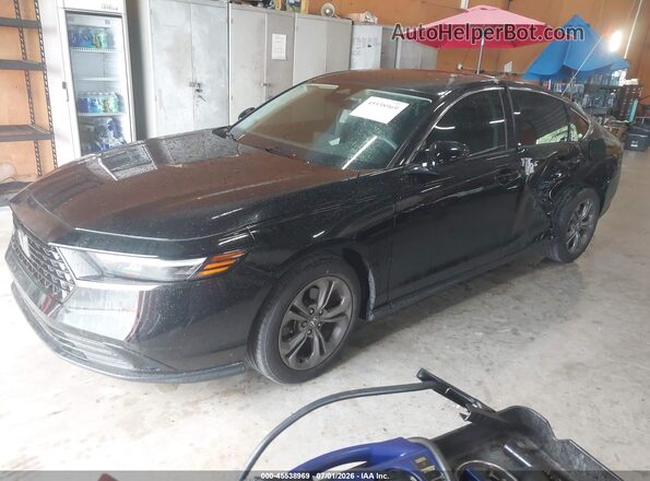 1HGCY1F39PA060765 2023 HONDA ACCORD Black წინა მარცხენა ხედი სამი მეოთხედიდან