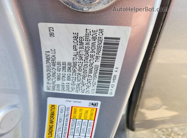 1HGCY1F3XPA042923 2023 HONDA ACCORD Silver Вид підкапотного простору
