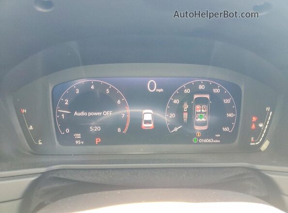 1HGCY1F3XPA044218 2023 HONDA ACCORD Gray Widok zestawu wskaźników