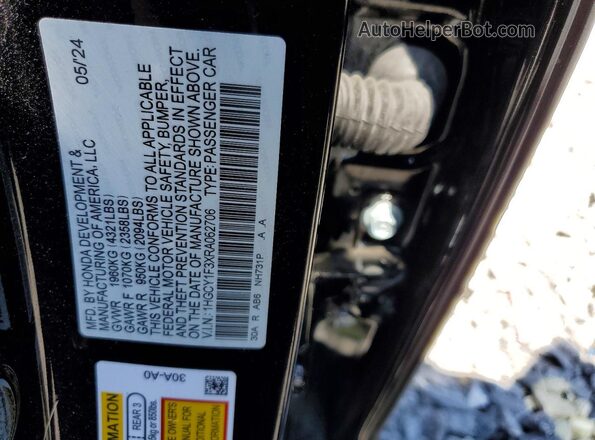 1HGCY1F3XRA062706 2024 HONDA ACCORD Black Շարժիչի բաժամունքի տեսք