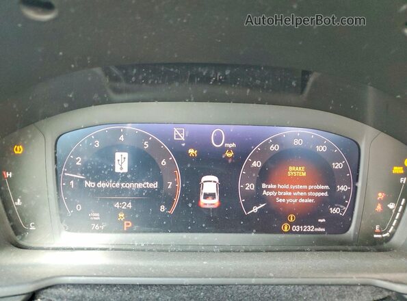 1HGCY1F40SA005851 2025 HONDA ACCORD White Widok zestawu wskaźników