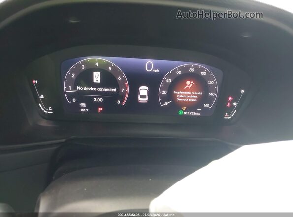 1HGCY1F40SA080050 2025 HONDA ACCORD White Vista de los asientos traseros