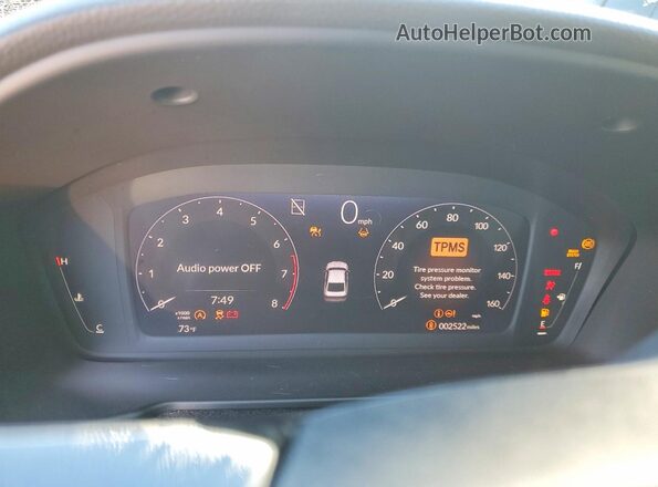 1HGCY1F44SA087034 2025 HONDA ACCORD White Вид щитка приладів