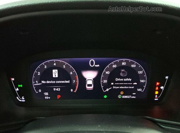 1HGCY1F48SA045580 2025 HONDA ACCORD Black ხელსაწყოთა პანელის ხედი