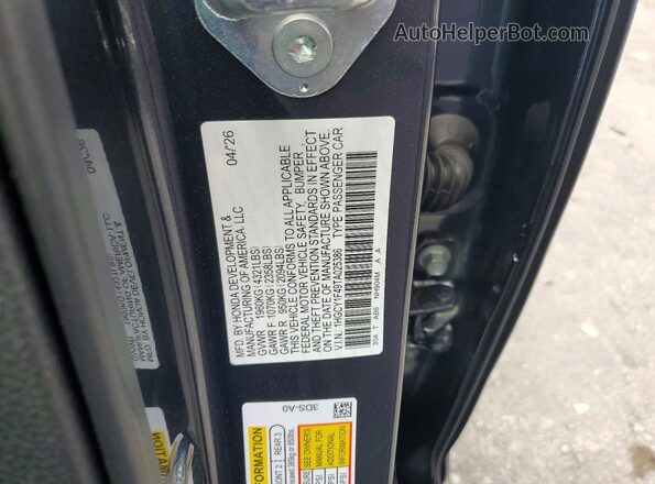 1HGCY1F49TA025386 2026 HONDA ACCORD Blue Շարժիչի բաժամունքի տեսք