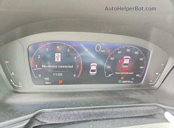1HGCY1F4XSA003170 2025 HONDA ACCORD Gray Vista del cuadro de instrumentos